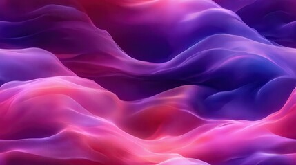 Obraz premium Vibrant Neon Waves, captivating gradient of purple and pink, modern design with a luminous sheen, ideal for contemporary backgrounds.