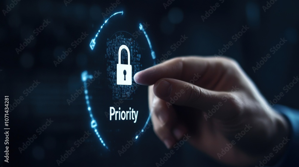 Poster Enhance digital security by setting priority access controls