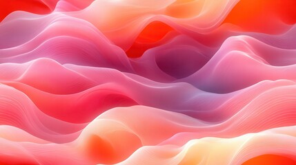 Fototapeta premium Peach Coral Waves, a warm gradient of soft peach and coral hues, creating an inviting and serene atmosphere.