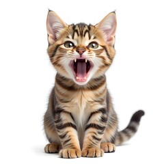 Fototapeta premium cat and kitten, angry cat, angry kitten 