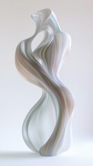 Obraz premium Stylish abstract sculpture on white background