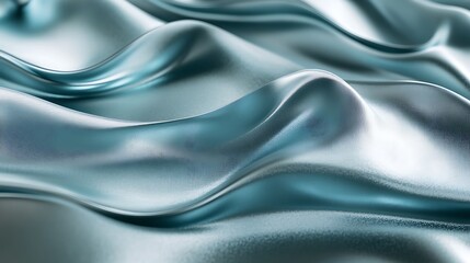 Abstract Wavy Blue Fabric with Textured Surface