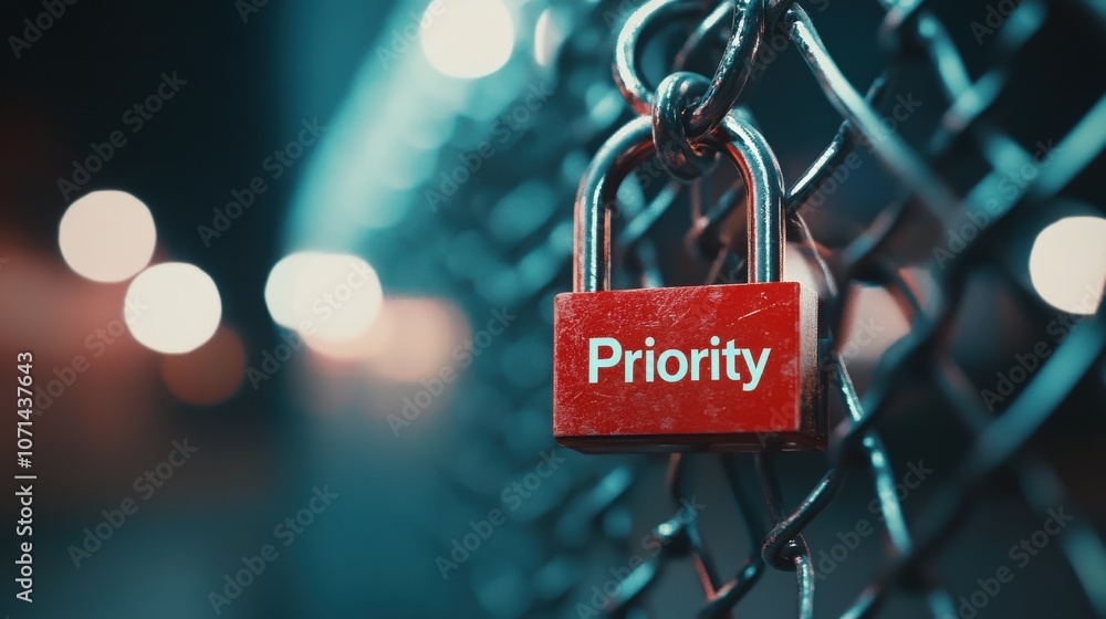 Poster secure your priorities with strong locks for effective protection