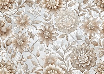 Cute silver floral pattern