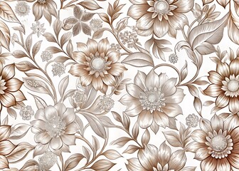 Cute silver floral pattern