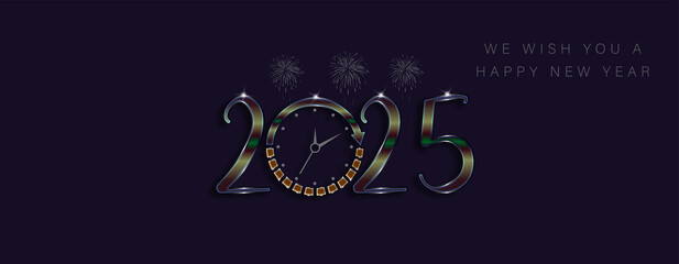 An elegant design celebrating the arrival of New Year 2025