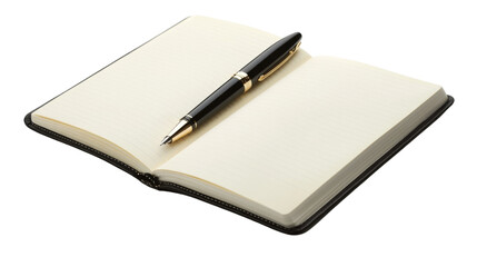 Naklejka premium Blank Notebook with Pen.