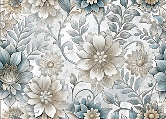 Cute silver floral pattern