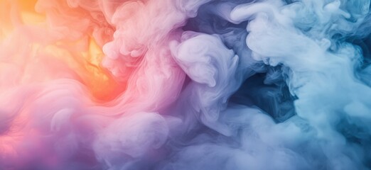 Fototapeta premium Abstract Gradient Background with Rich, Vibrant Colors that Blend Smoothly into Smoky Textures, Evoking a Peaceful and Tranquil Atmospher 