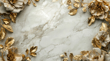 elegant and luxury flower marble background