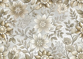 Cute silver floral pattern