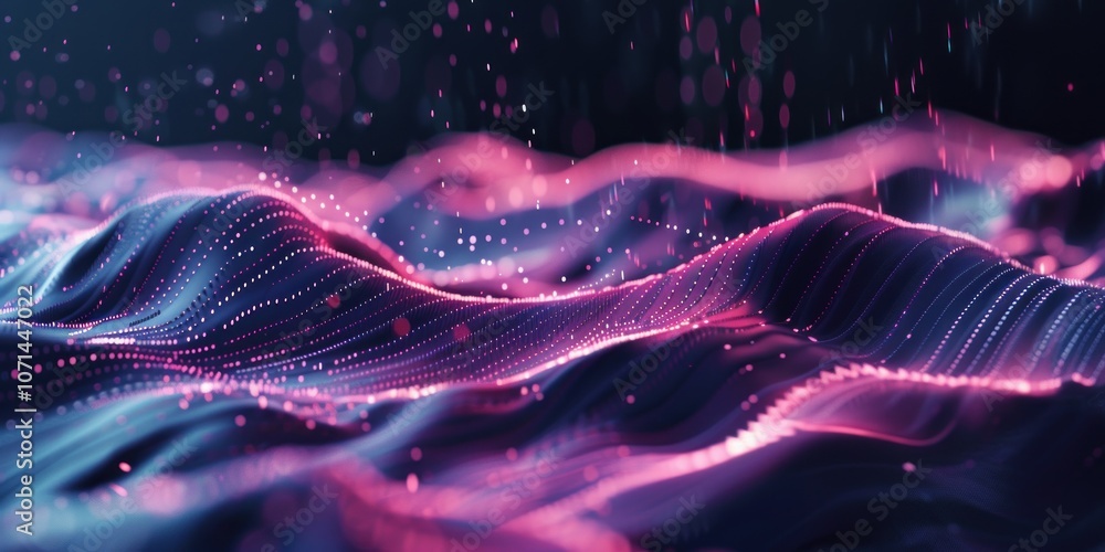 Poster digital abstract background, used for technological processes, neural networks, digital data storage