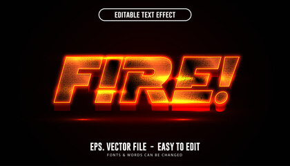 Editable text effect 3d burning fire © Pandawa_Std