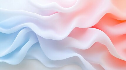 Obraz premium Soft gradient wave with pastel colors, flowing elegantly over a clean white canvas for a minimal and refined look