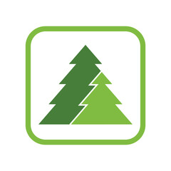 Obraz premium Green pine tree icon. Christmas tree icon. Vector illustration.