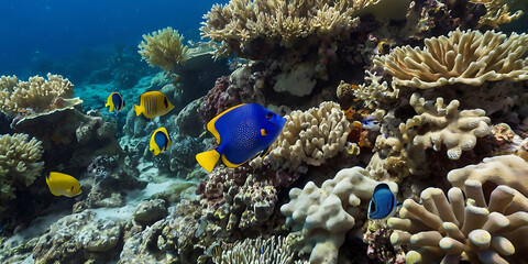 Fototapeta premium underwater life, coral life, created by Generative AI