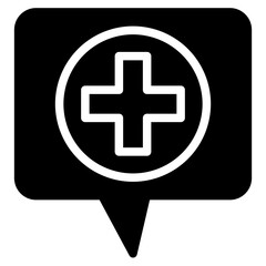 Obraz premium Healthcare & Medicine solid Icons, featuring symbols for hospitals, medications, diagnostics, and healthcare essentials. Suitable for Web Page, Mobile App, UI, UX and GUI design