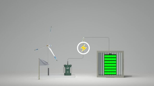 The intermittency of renewable energy, which produces electricity in a haphazard manner
