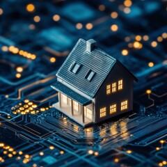 Obraz premium Blockchain technology in real estate