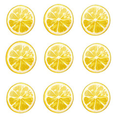 set of lemon slices