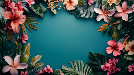 Fototapeta premium tropical summer flower background