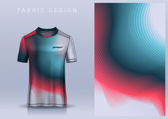 Naklejka premium Fabric textile design for Sport t-shirt, Soccer jersey mockup for football club. uniform front view. 