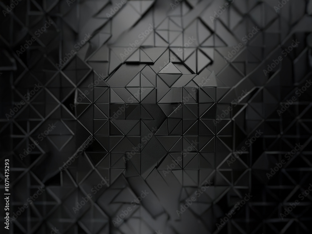 Aufkleber a black and white abstract geometric pattern of repeating triangles.