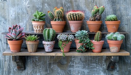 Fototapeta premium Home interior design room decor with mini potted 