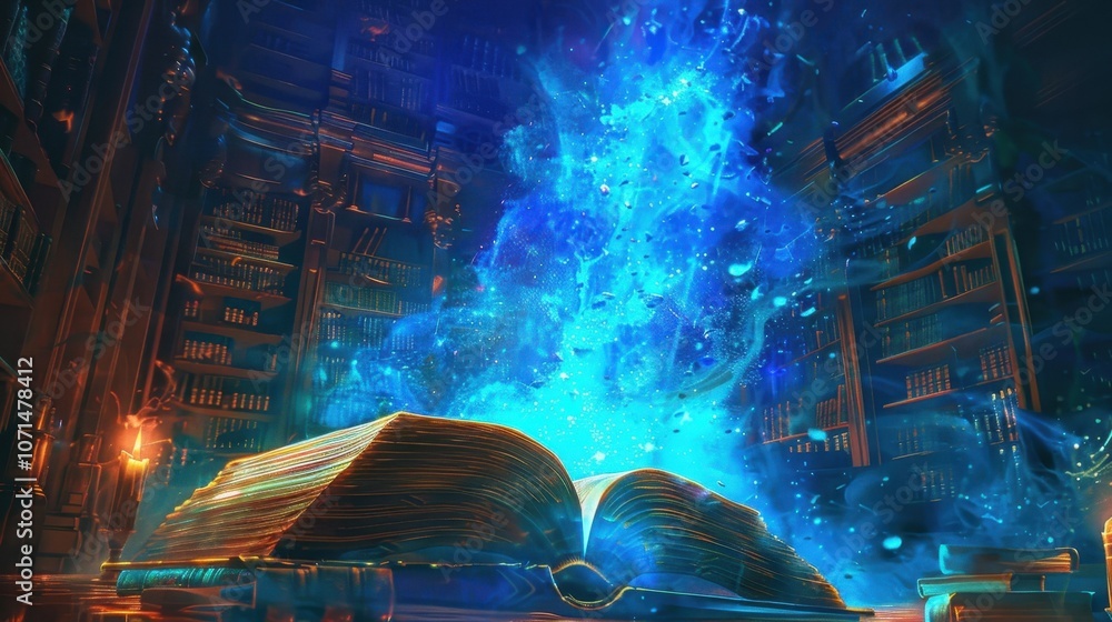 Poster a glowing runecovered book found hidden in the librarys archives contains instructions on how to act