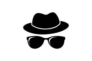 Hat and Sunglasses | isolated vector illustration on white background