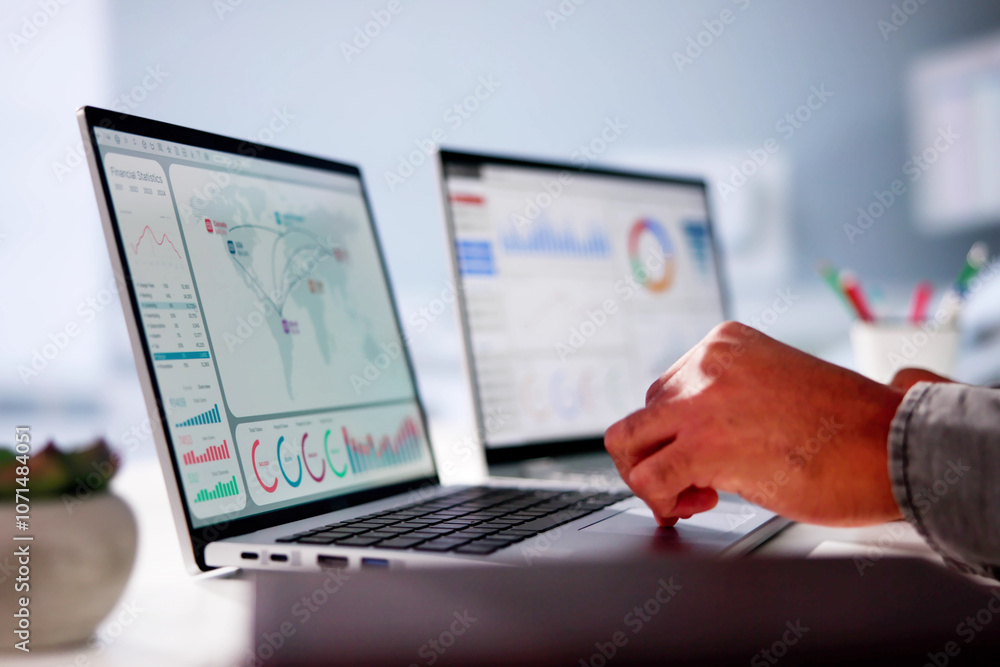 Poster business data analytics dashboard