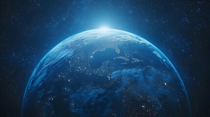 Obraz premium 3D Illustration Earth Space Stars Galaxy Universe Planet