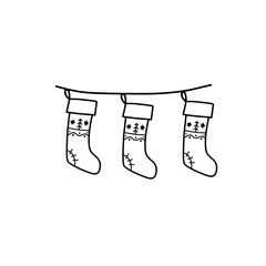 Christmas sock hanging decorations