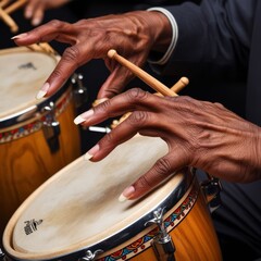hands playing the drums