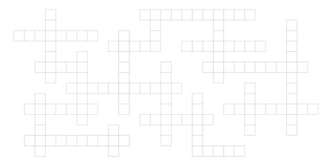 Fototapeta premium Word search puzzle template with blank grid. Creative flat illustration for crossword game design.