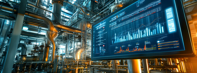 Naklejka premium Futuristic Factory Dashboard
