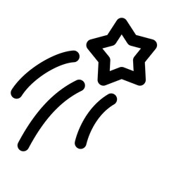 Shooting Star icon simple line icon
