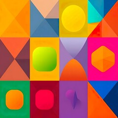 Abstract geometric colorful Art background.
For home decoration Art collection.