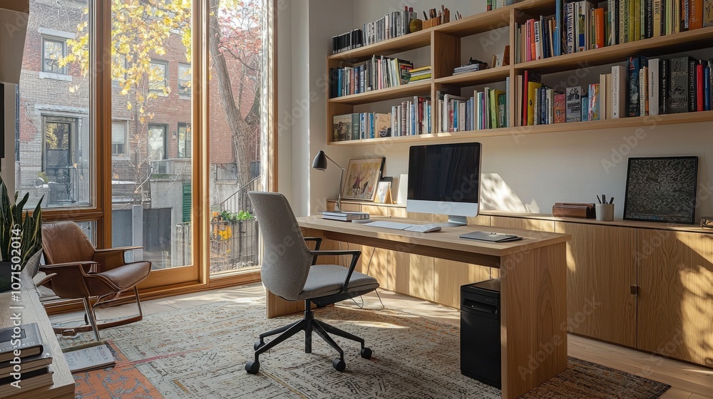 Poster create an inspiring home office design to boost productivity and enhance learning environments
