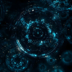 Obraz premium Abstract Background - Futuristic Technology Interface