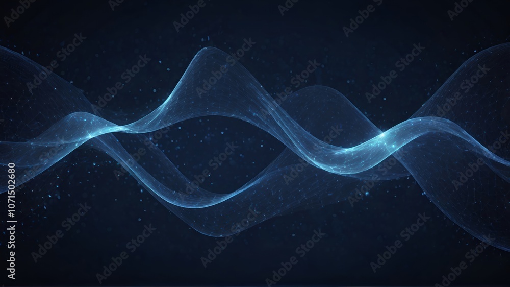 Poster abstract colorful cosmic digital waveform with data network visualization