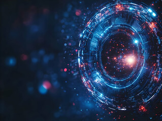 Obraz premium Abstract Background - Futuristic Glowing Orb of Light