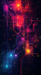 Abstract Background Illustration - Circuit Board, Technology, Digital Art