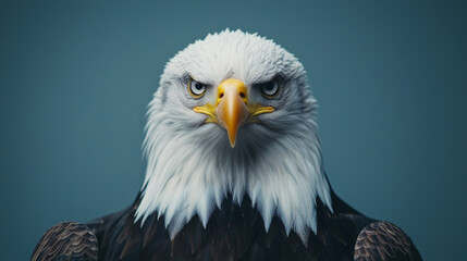 Fototapeta premium Majestic eagle displays intense gaze capturing nature's power and grace
