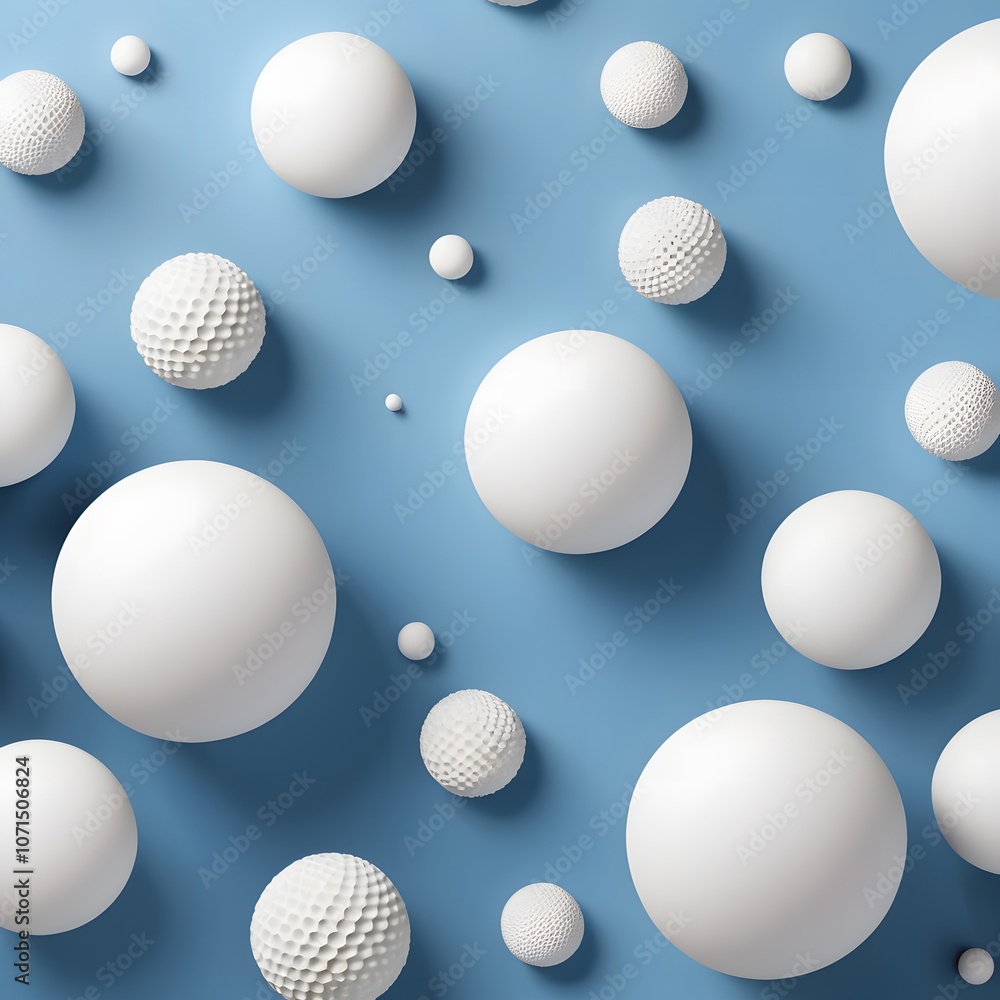Poster elegant 2-3d abstract background with blue and white color scheme featuring minimalist shapes for mo