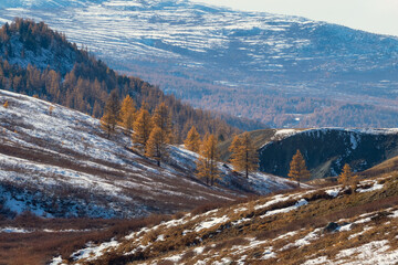 Foothills in late autumn and early winter.