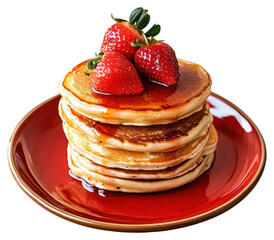 PNG Pancake strawberries strawberry plate.