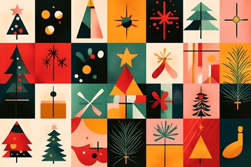 Obraz premium Merry Christmas and Happy New Year background for Greetings Cards or Invitations.