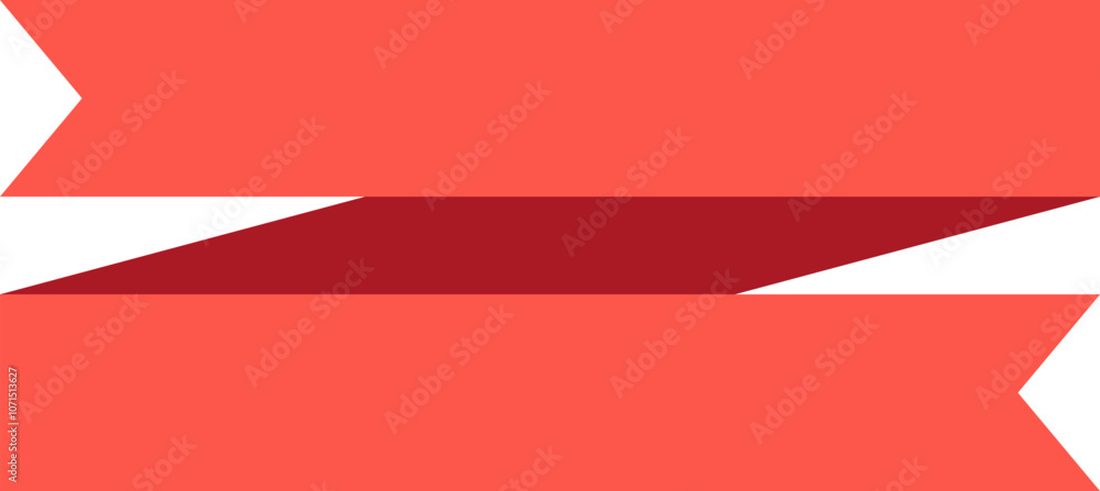 Aufkleber two overlapping red ribbons on a white background create a dynamic and eye catching design, perfect 
