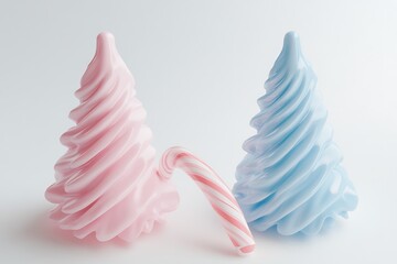 3D Composite image of a cupcake against white background
